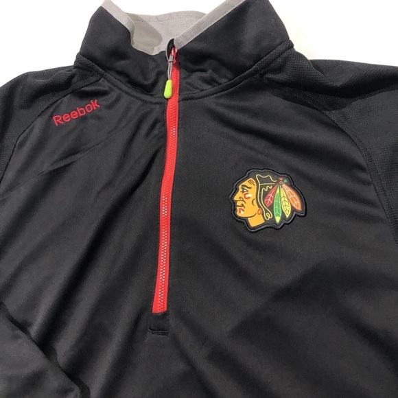 Mens NHL Reebok Chicago Blackhawks Center Ice Collection Golf Collar Shirt Small - Picture 5 of 13
